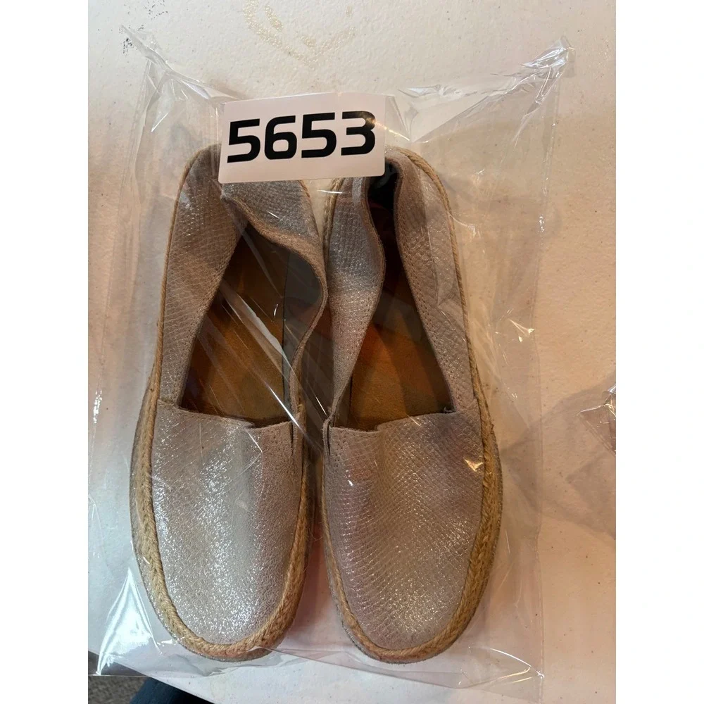 Ariat Cruiser Silver Metallic Snakeskin‎ Espadrille Slip On Loafers 10223044